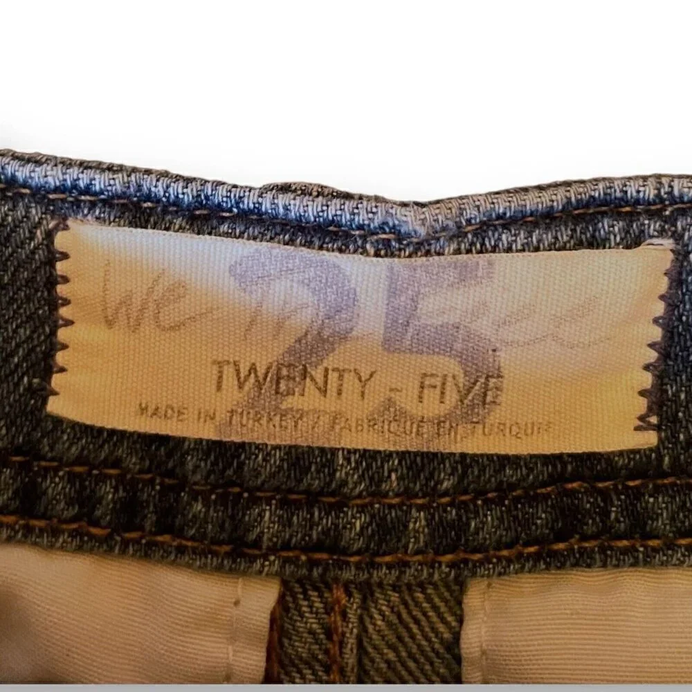 Free People Womens Avenue Mini Skirt Sz 25 Blue Denim Cargo Pockets Icon Wash